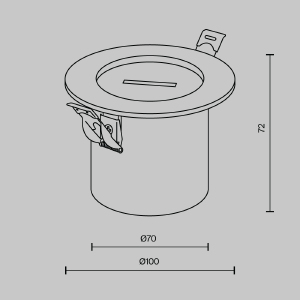 Потолочная чаша Parity встраиваемая с коннектором питания Maytoni Pendant system Parity TRA130RSC-2B