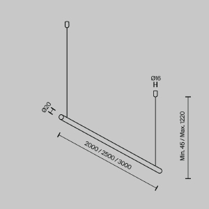 Подвес для опорного стержня Parity Maytoni Pendant system Parity TRA130SWK-B