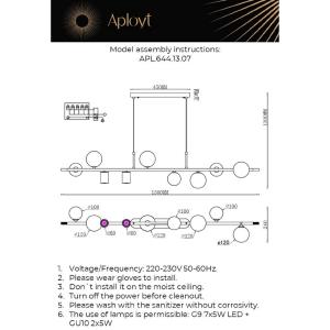 Подвесная люстра Aployt Klaudia APL.644.13.07