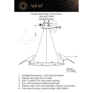 Подвесная люстра Aployt Astor APL.822.13.60