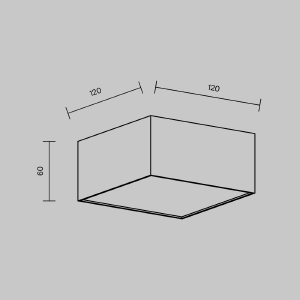 Светильник потолочный Maytoni Zon C032CL-12W4K-SQ-B