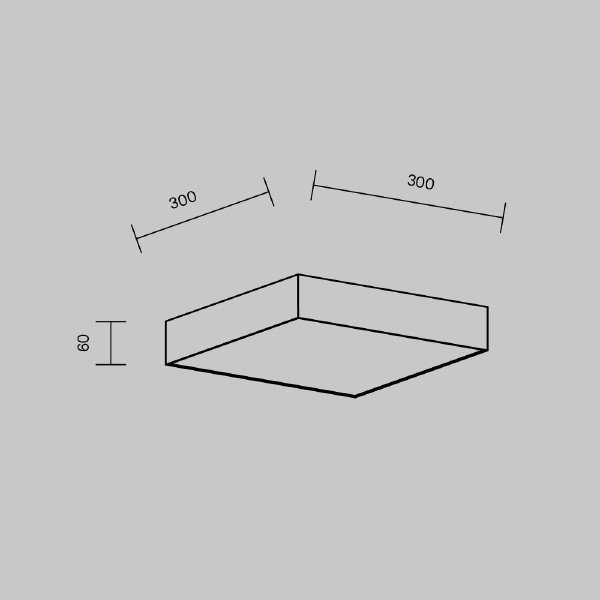 Светильник потолочный Maytoni Zon C032CL-36W3K-SQ-B