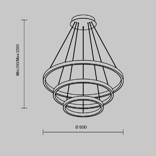 Подвесная люстра Maytoni Rim MOD058PL-L100BSK