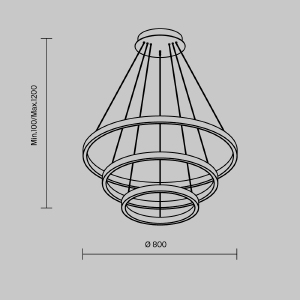 Подвесная люстра Maytoni Rim MOD058PL-L100BSK