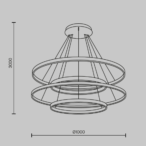 Подвесная люстра Maytoni Rim MOD058PL-L174BSK