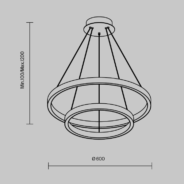 Подвесная люстра Maytoni Rim MOD058PL-L55BK