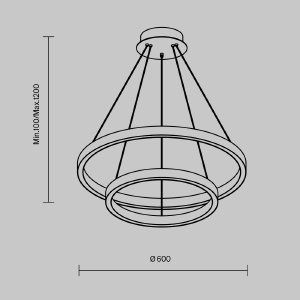 Подвесная люстра Maytoni Rim MOD058PL-L55BK