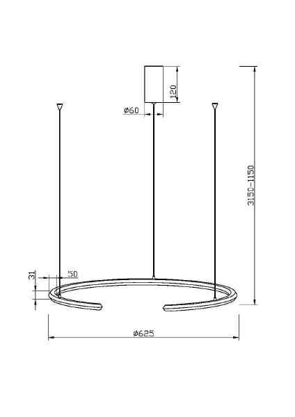 Подвесная люстра Maytoni Motion MOD276PL-L20B3K