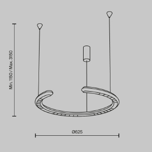 Подвесная люстра Maytoni Motion MOD276PL-L20B3K