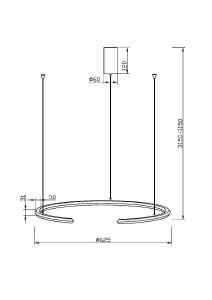 Подвесная люстра Maytoni Motion MOD276PL-L20B3K