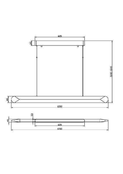 Светильник подвесной Maytoni Motion MOD276PL-L40B3K