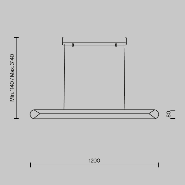 Светильник подвесной Maytoni Motion MOD276PL-L40B3K