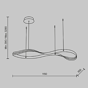 Подвесная люстра Maytoni Plons MOD283PL-L34BS3K