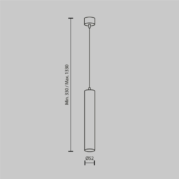 Светильник подвесной Maytoni Focus LED P072PL-L12W4K-BS