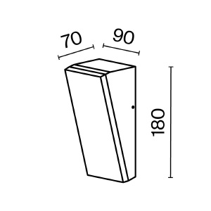 Уличный настенный светильник Maytoni Brick O436WL-L10GF3K1