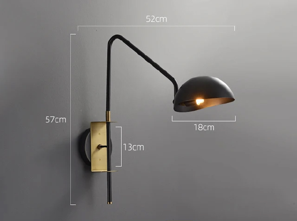 Настенное бра Delight Collection Wall lamp MT9049-1WB black/bronze