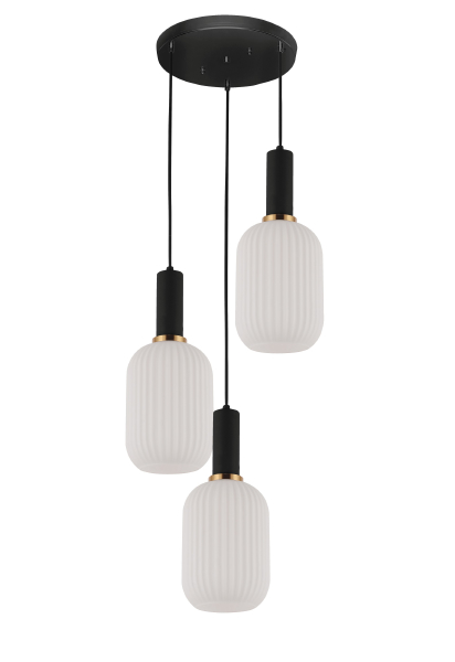 Светильник подвесной Lumina Deco Rico LDP 1218-3 WT+BK