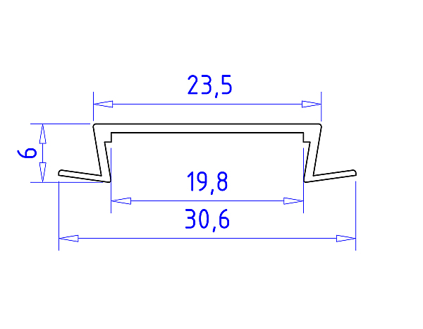 Профиль Ambrella Illumination GP1100WH