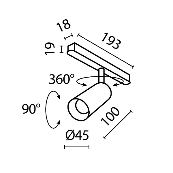 Трековый светильник Maytoni Focus LED Exility TR032-4-5W3K-M-DS-BBS