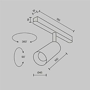 Трековый светильник Maytoni Focus LED Exility TR032-4-5W3K-M-DS-BBS