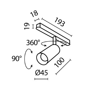 Трековый светильник Maytoni Focus LED Exility TR032-4-5W3K-M-DS-BBS