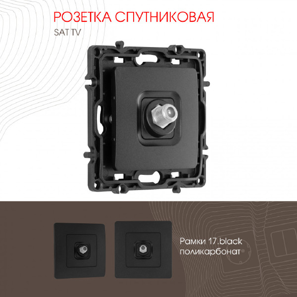 Розетка Arte Milano Am-217 217.42-1.black