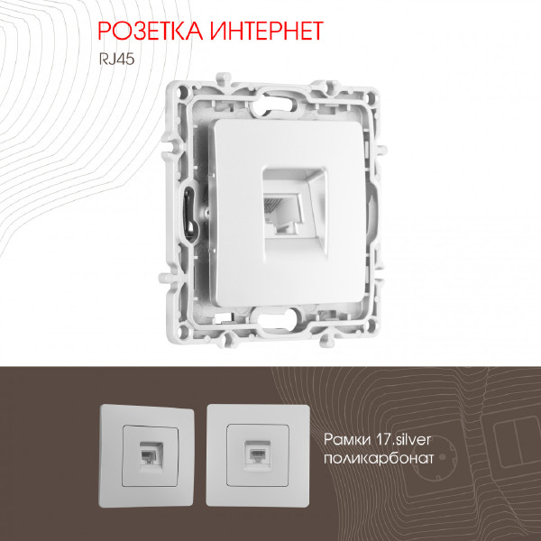 Розетка Arte Milano Am-217 217.45-1.silver