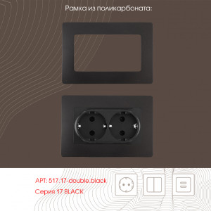 Розетка Arte Milano Am-217 217.40-2.black