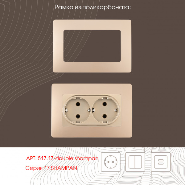 Розетка Arte Milano Am-217 217.40-2.shampan