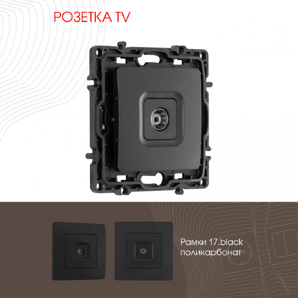 Розетка Arte Milano Am-217 217.43-1.black