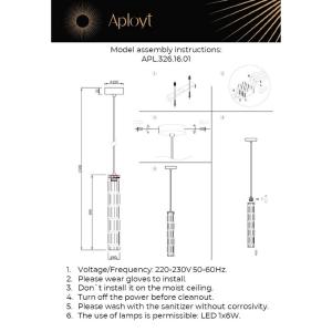 Светильник подвесной Aployt Dzhosi APL.326.16.01