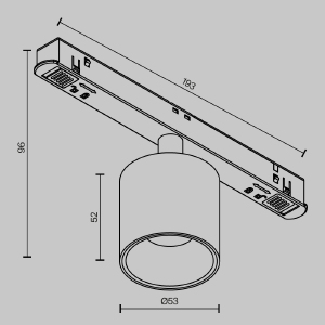 Трековый светильник Maytoni Alfa S Exility TR132-4-7W-DS-BS