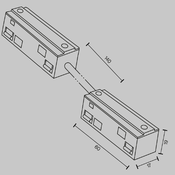 Коннектор для шинопровода Maytoni Accessories for tracks Exility TRA034CPC-42W-15-1