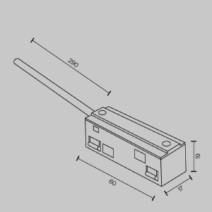 Ввод питания Maytoni Accessories for tracks Exility TRA034B-42B-1