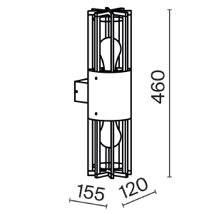 Уличный настенный светильник Maytoni Barrel O453WL-02GF