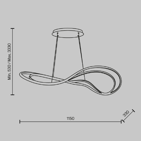 Подвесная люстра Maytoni Plons MOD283PL-L65BS3K