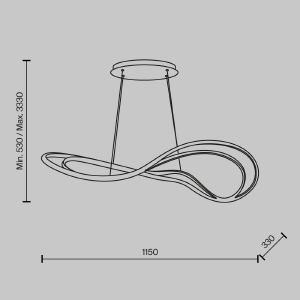 Подвесная люстра Maytoni Plons MOD283PL-L65BS3K