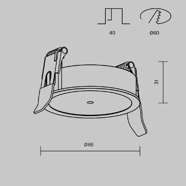 Основание для вывода провода подвесного светильника Maytoni Accessories for pendant PA001-RS-W