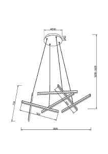 Подвесная люстра Maytoni Line MOD016PL-L80WK