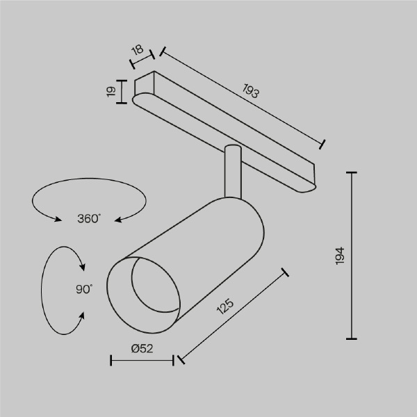 Трековый светильник Maytoni Focus LED Exility TR032-4-12W3K-M-DS-BW