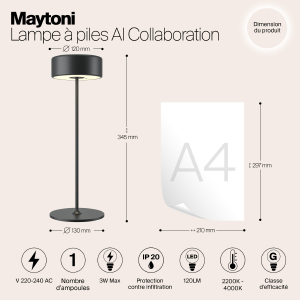 Настольная лампа Maytoni AI Collaboration MOD229TL-L3B3K2