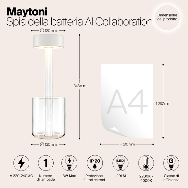 Настольная лампа Maytoni AI Collaboration MOD229TL-L3W3K1