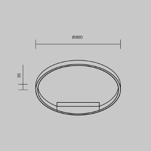 Светильник потолочный Maytoni Rim MOD058CL-L35BSK