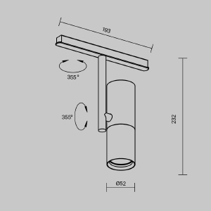 Трековый светильник Maytoni Elti Exility TR005-4-12W-DS-BBS