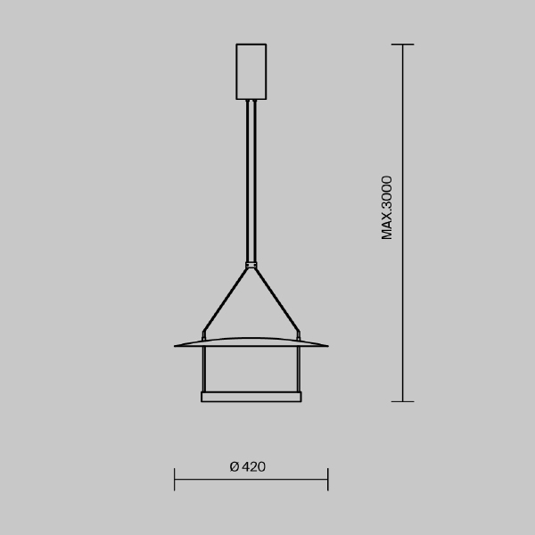 Светильник подвесной Maytoni Ambience MOD280PL-L23B3K