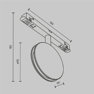 Трековый светильник Maytoni Outline Exility TR090-2-6W4K-B