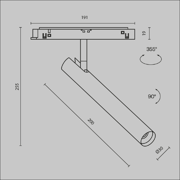 Трековый светильник Maytoni Focus T Exility TR141-2-6W4K-M-B