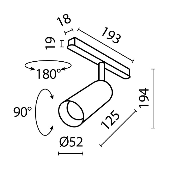 Трековый светильник Maytoni Focus LED Exility TR032-2-12W3K-M-BBS