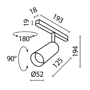 Трековый светильник Maytoni Focus LED Exility TR032-2-12W3K-M-BBS