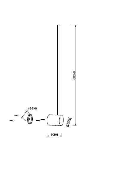 Настенный светильник Maytoni Light stick MOD237WL-L6B3K